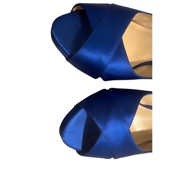 Kate Spade Billie Royal Blue Peep Toe heels Size 10 - Picture 4 of 10